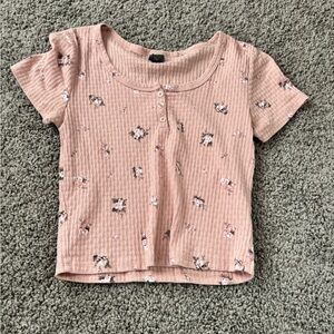 Wild Fable Pink Floral Kids Tee